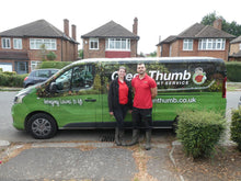 GreenThumb Chigwell Sophie & James outside GreenThumb van 