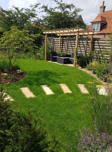 GreenThumb Lincoln lawn with path