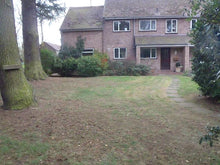 patchy lawn before it was treated by GreenThumb Birmingham South West & Great Malvern