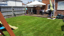 A nice healthy looking lawn treated by the GreenThumb Andover team