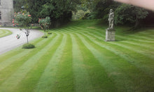 A beautiful striped lawn treated by the GreenThumb Chepstow team
