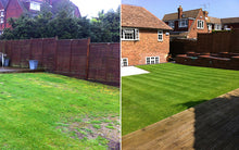 before and after lawn treated by GreenThumb Gravesend