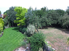 Green lawn treated by GreenThumb Swindon and an untreated lawn