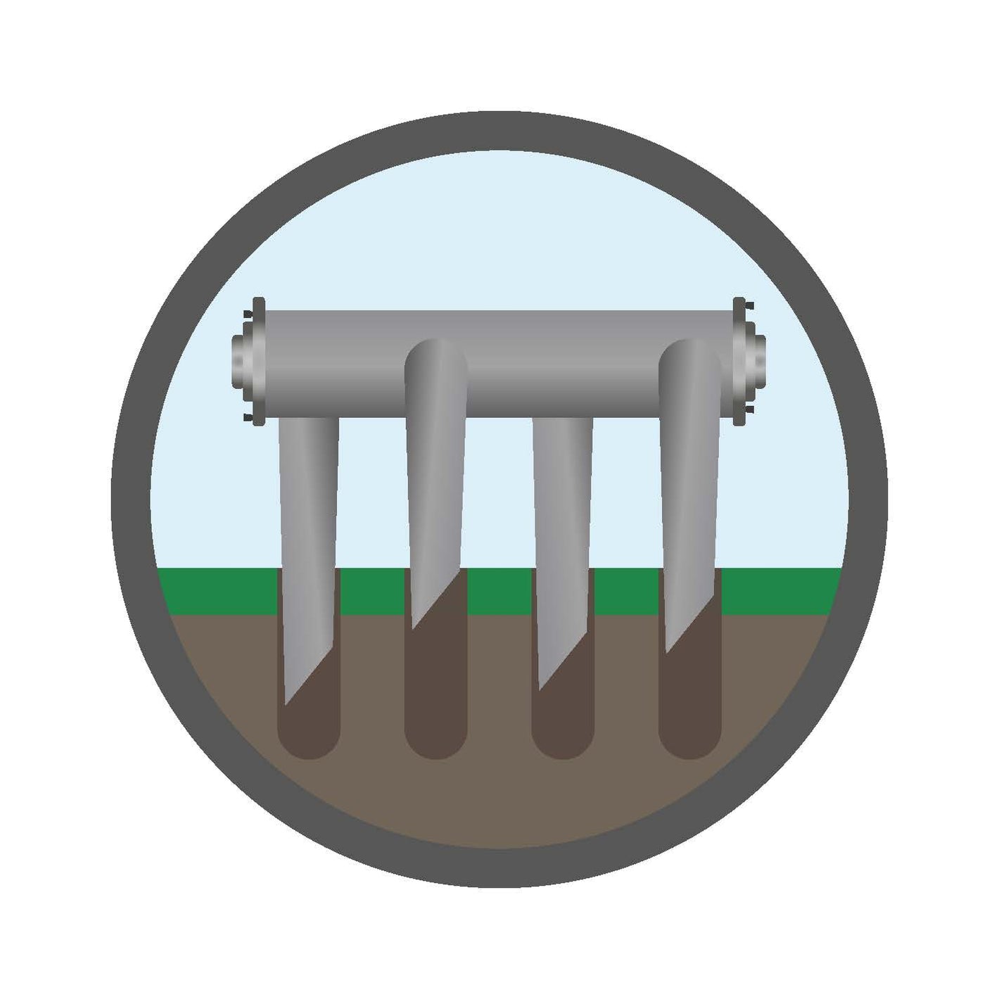 A diagram of hollow time aeration