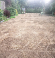 A brown dead looking lawn before GreenThumb Birmingham North treatments
