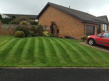 front lawn with stripes treated by GreenThumb Falkirk
