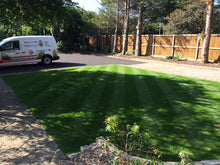 lush front lawn with stripes treated by GreenThumb Fakenham