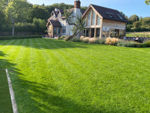 lovely large green lawn treated by GreenThumb Worcester